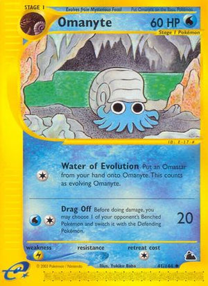 Omanyte 41/144 - Skyridge Reverse Holofoil