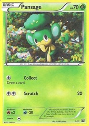 Pansage - 2/12 2/12 - McDonalds Promos 2012 Holofoil - Poke-Collect