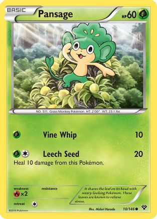 Pansage 10/146 - XY Base Set Reverse Holofoil - Poke-Collect