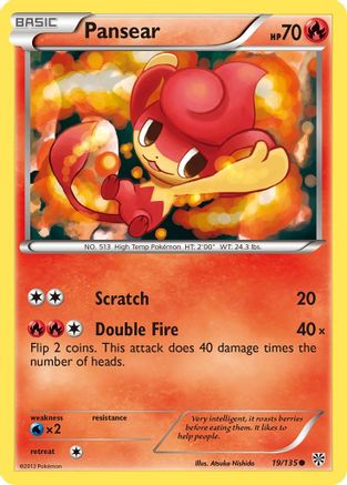 Pansear 19/135 - Plasma Storm Reverse Holofoil - Poke-Collect