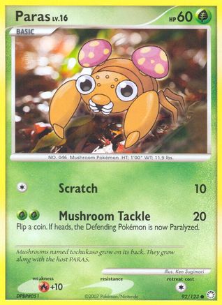 Paras 92/123 - Mysterious Treasures - Poke-Collect