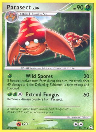 Parasect 58/123 - Mysterious Treasures Reverse Holofoil - Poke-Collect