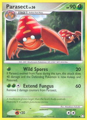 Parasect 58/123 - Mysterious Treasures Reverse Holofoil - Poke-Collect