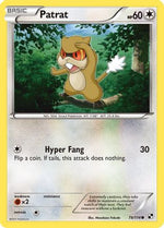 Patrat (78) 78/114 - Black and White Reverse Holofoil - Poke-Collect