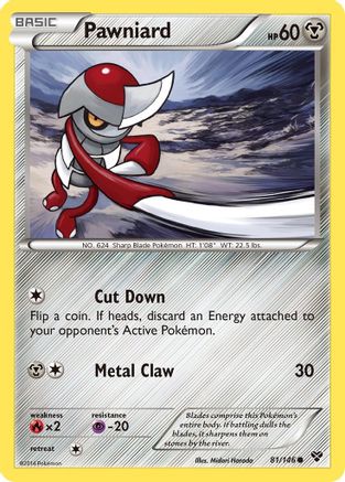 Pawniard 81/146 - XY Base Set Reverse Holofoil - Poke-Collect