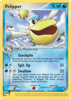 Pelipper 19/109 - Ruby and Sapphire Reverse Holofoil - Poke-Collect