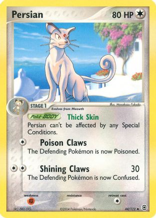 Persian 44/112 - FireRed & LeafGreen Reverse Holofoil - Poke-Collect