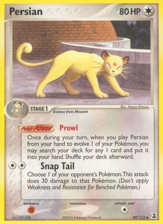 Persian 50/113 - Delta Species Reverse Holofoil - Poke-Collect