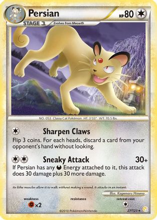 Persian 27/123 - HeartGold SoulSilver - Poke-Collect