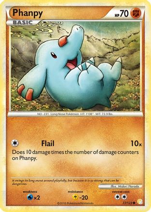 Phanpy 77/123 - HeartGold SoulSilver Reverse Holofoil - Poke-Collect