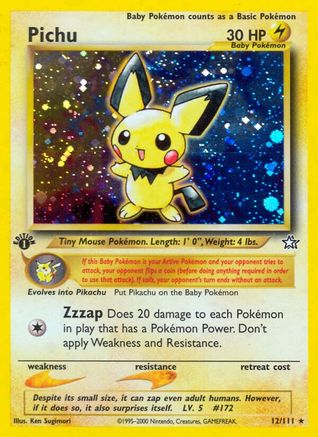 Pichu 12/111 - Neo Genesis Unlimited Holofoil - Poke-Collect
