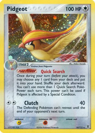 Pidgeot 10/112 - FireRed & LeafGreen Holofoil - Poke-Collect