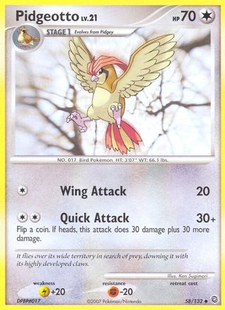 Pidgeotto 58/132 - Secret Wonders - Poke-Collect