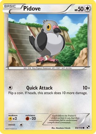 Pidove 84/114 - Black and White - Poke-Collect