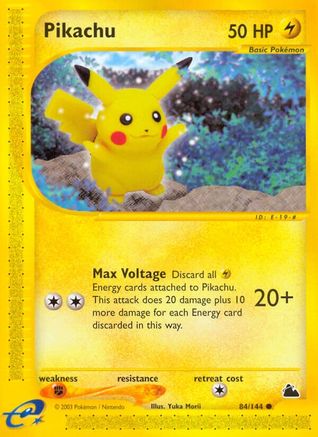 Pikachu 84/144 - Skyridge Reverse Holofoil - Poke-Collect
