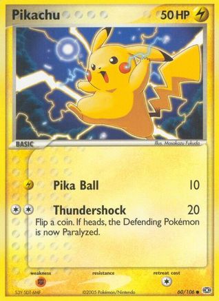 Pikachu 60/106 - Emerald Reverse Holofoil - Poke-Collect