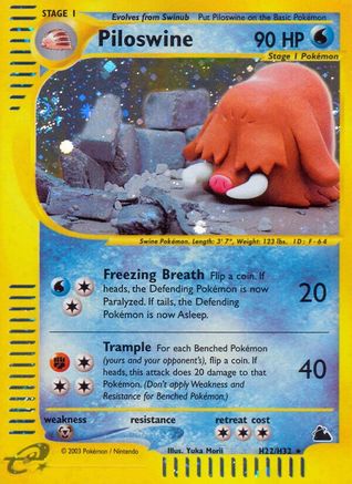 Piloswine (H22) H22/144 - Skyridge Holofoil - Poke-Collect