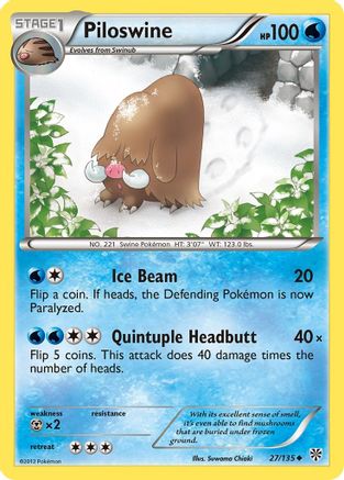 Piloswine 27/135 - Plasma Storm Reverse Holofoil - Poke-Collect
