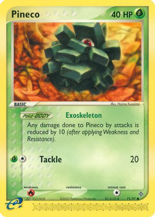 Pineco 71/97 - Dragon Reverse Holofoil - Poke-Collect