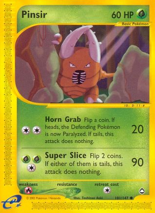 Pinsir 101/147 - Aquapolis - Poke-Collect