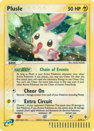 Plusle 8/97 - Dragon Reverse Holofoil