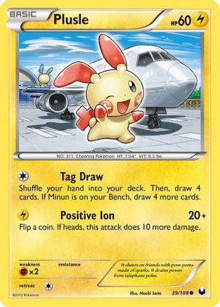 Plusle 39/108 - Dark Explorers - Poke-Collect