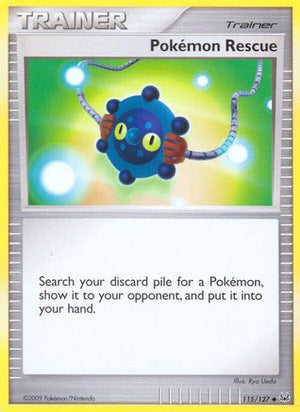 Pokémon Rescue 115/127 - Platinum Reverse Holofoil