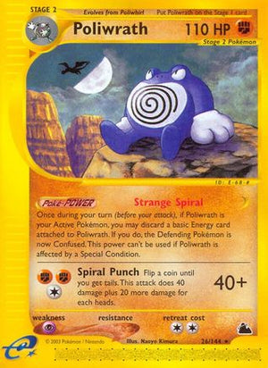 Poliwrath (26) 26/144 - Skyridge Reverse Holofoil - Poke-Collect