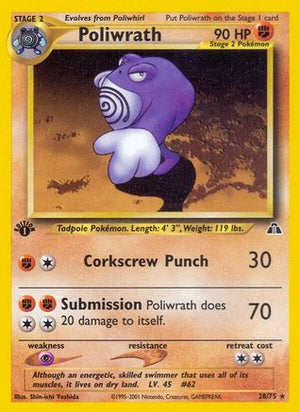 Poliwrath (28) 28/75 - Neo Discovery Unlimited - Poke-Collect
