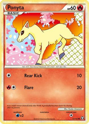 Ponyta 72/102 - HSTriumphant Reverse Holofoil