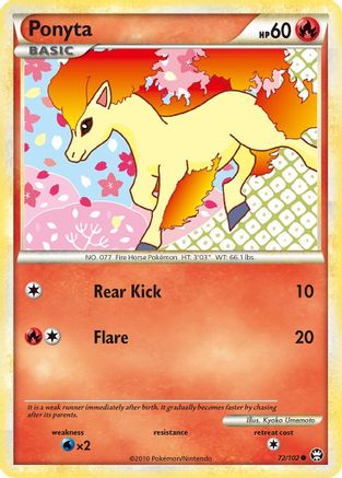Ponyta 72/102 - Triumphant Reverse Holofoil - Poke-Collect