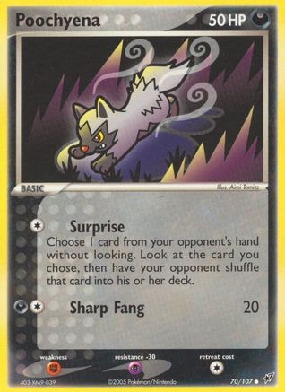 Poochyena 70/107 - Deoxys Reverse Holofoil - Poke-Collect
