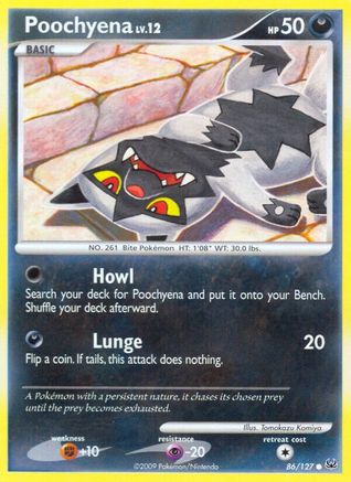 Poochyena 86/127 - Platinum Reverse Holofoil - Poke-Collect