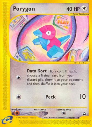 Porygon 103/147 - Aquapolis Reverse Holofoil