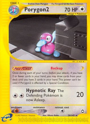 Porygon2 28/147 - Aquapolis Reverse Holofoil