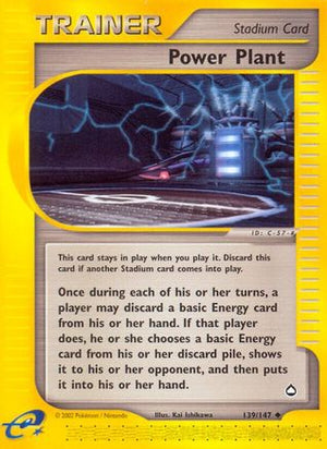 Power Plant 139/147 - Aquapolis Reverse Holofoil - Poke-Collect