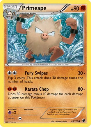 Primeape 60/116 - Plasma Freeze - Poke-Collect