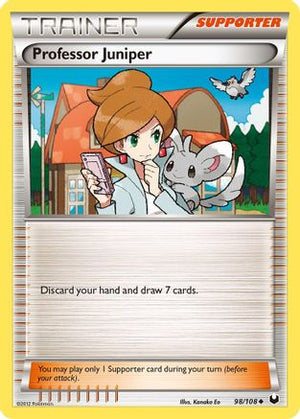 Professor Juniper 98/108 - Dark Explorers Reverse Holofoil - Poke-Collect