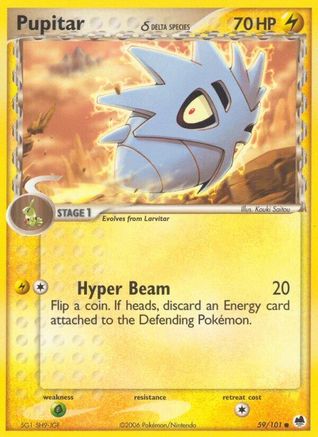 Pupitar (Delta Species) 59/101 - Dragon Frontiers - Poke-Collect