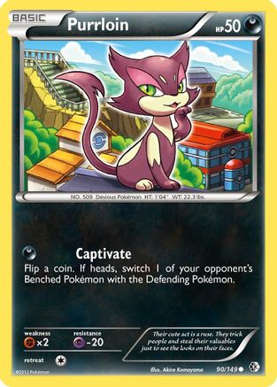 Purrloin 90/149 - Boundaries Crossed Reverse Holofoil - Poke-Collect