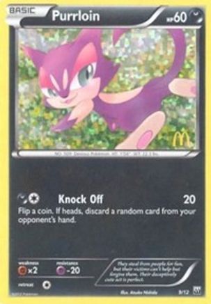 Purrloin - 9/12 9/12 - McDonalds Promos 2012 Holofoil - Poke-Collect