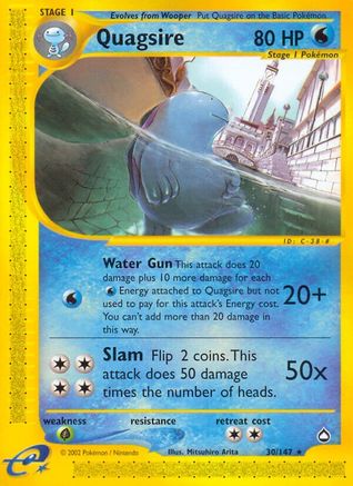 Quagsire 30/147 - Aquapolis Reverse Holofoil - Poke-Collect