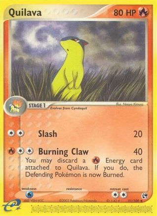 Quilava 51/100 - Sandstorm Reverse Holofoil - Poke-Collect