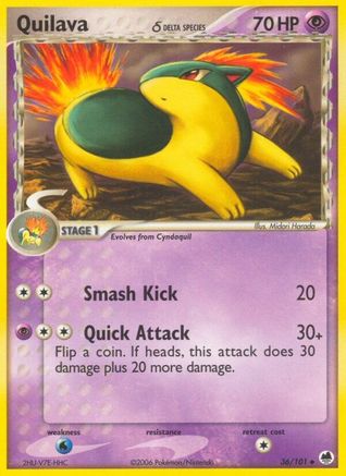 Quilava (Delta Species) 36/101 - Dragon Frontiers - Poke-Collect