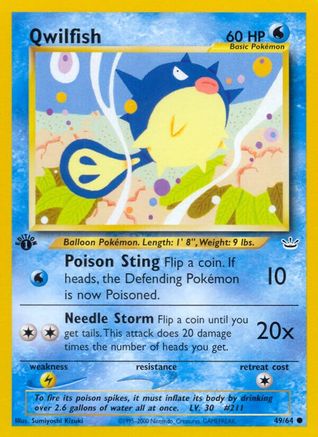 Qwilfish 49/64 - Neo Revelation 1st Edition - Poke-Collect