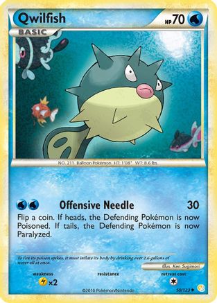 Qwilfish 50/123 - HeartGold SoulSilver Reverse Holofoil - Poke-Collect