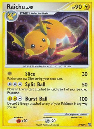 Raichu 8/100 - Stormfront Reverse Holofoil - Poke-Collect