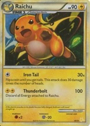 Raichu (#30 Holo) 30 - HGSS Trainer Kit Gyarados & Raichu Holofoil - Poke-Collect