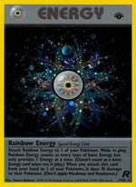 Rainbow Energy (17) 17/82 - Team Rocket 1st Edition Holofoil - Poke-Collect