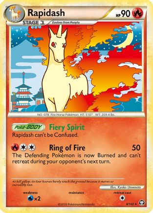 Rapidash 8/102 - Triumphant Holofoil - Poke-Collect